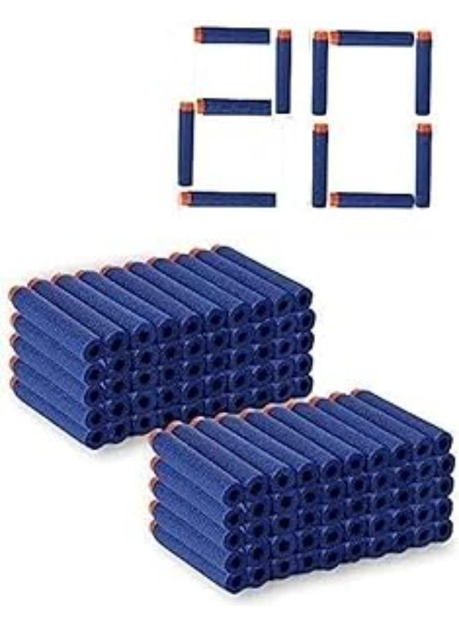 رصاصات لعبة بلاستيكية إسفنجية من HOM BU لبنادق Nerf N-Strike Elite، 100 قطعة، أزرق